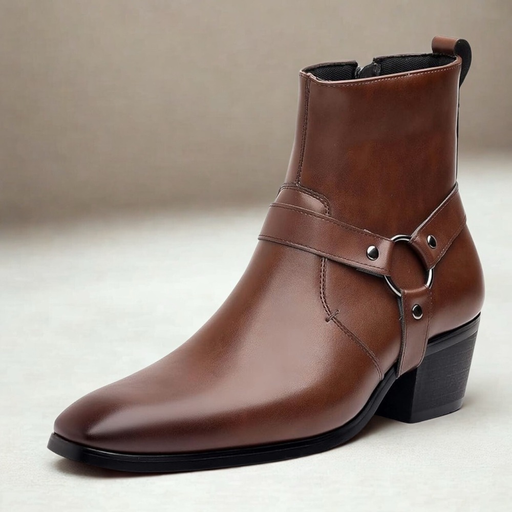 Men's Brown Leather Ankle Boots